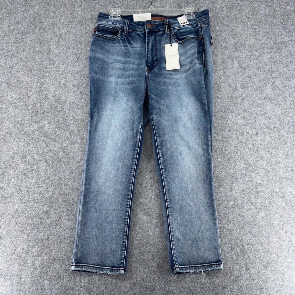 Judy Blue Skinny Fit Capri Jeans Mid Rise Blue Denim 13/31 JB72114MD-CO